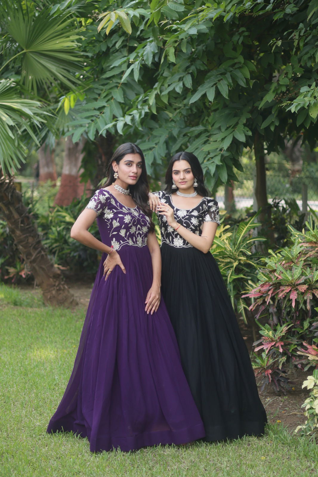 KA 1065 Faux Blooming Wedding Wear Gown Catalog